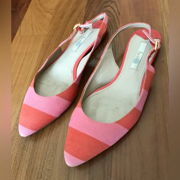 Boden Pink and Orange Flats - Picture 3 of 10